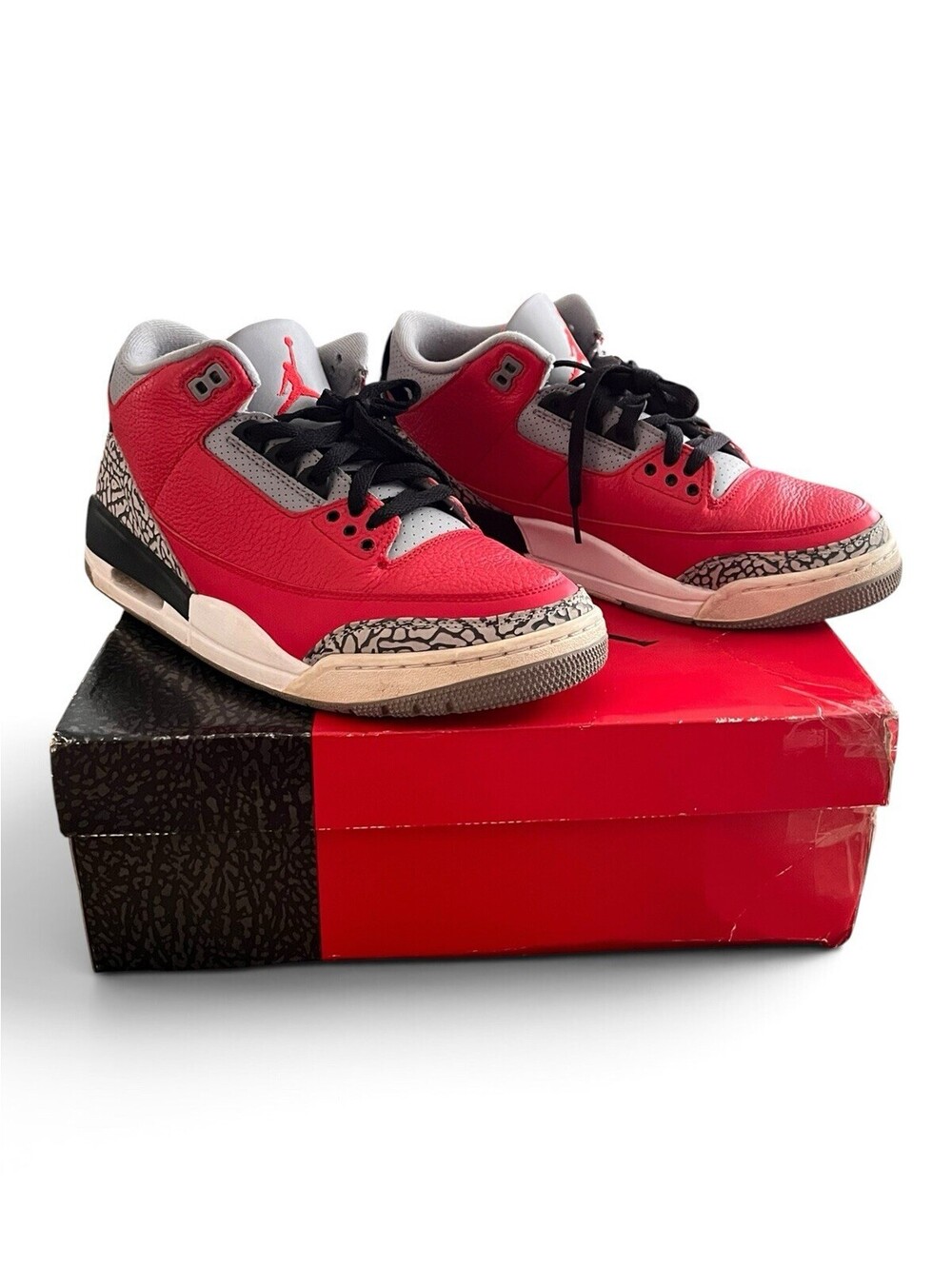Nike Air Jordan 3 Retro SE Unite Fire Red/Cement Grey 2020 Size 9.5 CK5692-600
